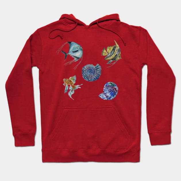 Fishes Hoodie by AleksandraHurson